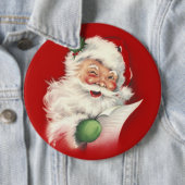 De Kerstman werkte opnieuw! Ronde Button 6,0 Cm (In situ)
