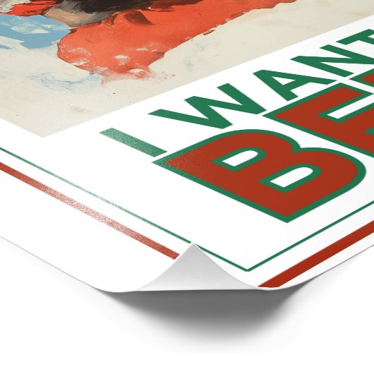 De Kerstman wil dat je gelooft! 🎅✨ Kerstkunst Foto Afdruk (Hoek)