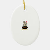 De Kerstman woont hier niet meer! Keramisch Ornament (Achterkant)