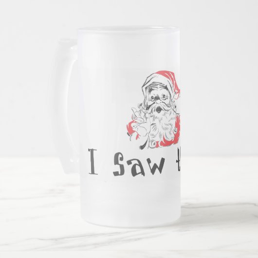 De Kerstman zag de Mok van de kerstgebitste bier (Voorkant links)