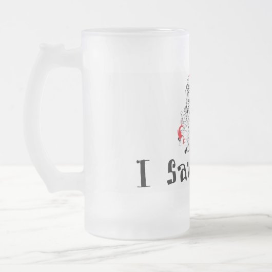 De Kerstman zag de Mok van de kerstgebitste bier (Links)