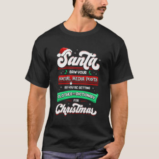 De Kerstman zag je social media post kerst Shirt L