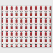 De Kerstman zat vast in een schoorsteen Cadeaupapier (Vlak)