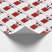 De Kerstman zat vast in een schoorsteen Cadeaupapier (Hoek)