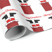 De Kerstman zat vast in een schoorsteen Cadeaupapier (Rol Hoek)