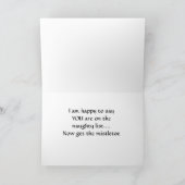 DE KERSTMAN ZEGT DAT JE OP DE ONDEUGENDE LIJST STA FEESTDAGEN KAART (Binnen)