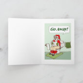 De Kerstman zegt: ga weg! Feestdagen Kaart (Binnen)