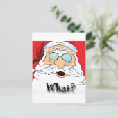 De kerstman zegt wat? Kerstontwerp Feestdagenkaart (Staand voorkant)