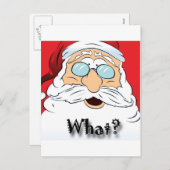 De kerstman zegt wat? Kerstontwerp Feestdagenkaart (Voorkant / Achterkant)