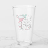 De kerstman ziet je een grappig kerstfeest Drink Glas (Achterkant)