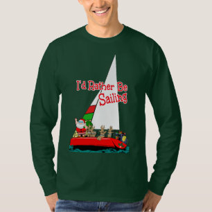 De Kerstman zou liever met Kerstmis gaan zeilen T-shirt