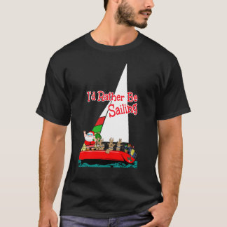 De kerstman zou liever op kerst Essenti zeilen T-shirt