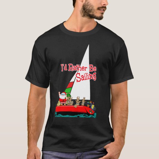 De kerstman zou liever op kerst Essenti zeilen T-shirt (Voorkant)