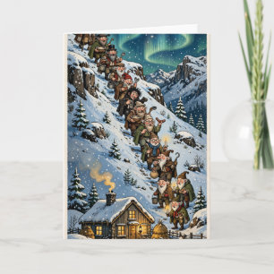 De Kerstmannetjes Komen — IJslandse Folklore Kaart
