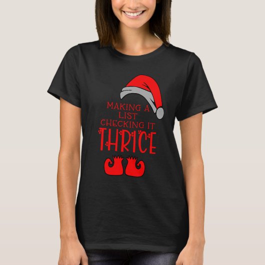 De kerstmannetjes Santa Hat Graphi controleren T-shirt (Voorkant)
