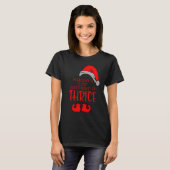 De kerstmannetjes Santa Hat Graphi controleren T-shirt (Voorkant volledig)