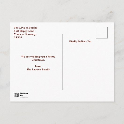 De kerstmarkt in München aanpassen Briefkaart (Achterkant)