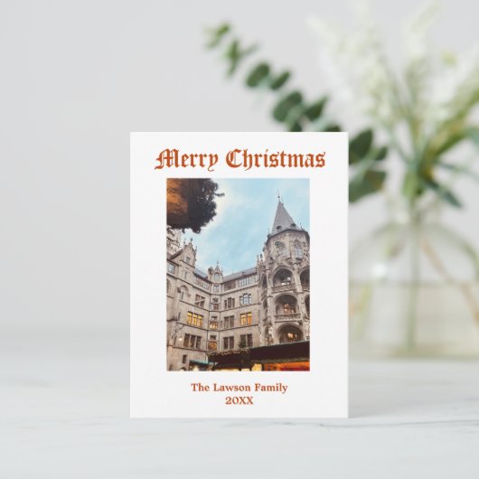 De kerstmarkt in München aanpassen Briefkaart (Staand voorkant)