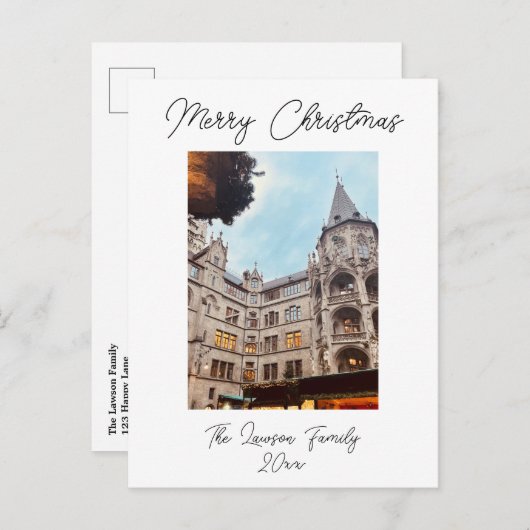 De kerstmarkt in München Duitsland Postca personal Briefkaart (Voorkant / Achterkant)