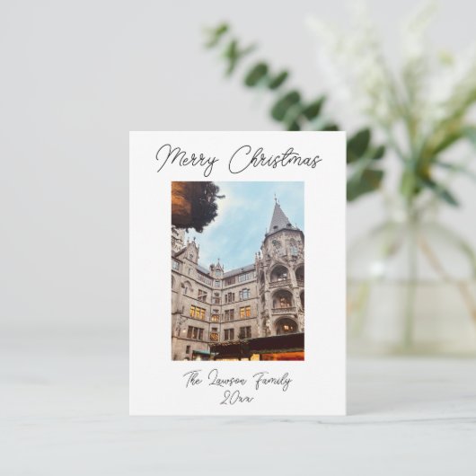 De kerstmarkt in München Duitsland Postca personal Briefkaart (Staand voorkant)