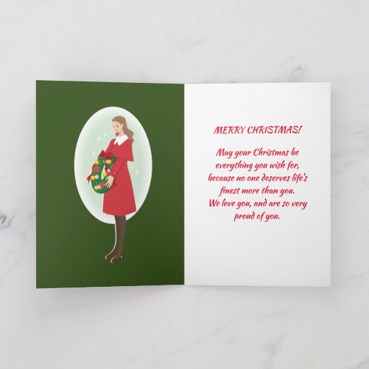 DE KERSTMIS KAART VAN EEN DOCHTER (Binnen)