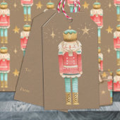 De Kerstmis Notenkraker Rustieke Kraft Cadeaulabel