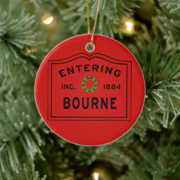 De kerstmis van Bourne Keramisch Ornament
