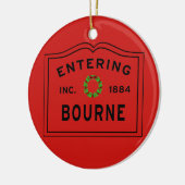 De kerstmis van Bourne Keramisch Ornament (Links)