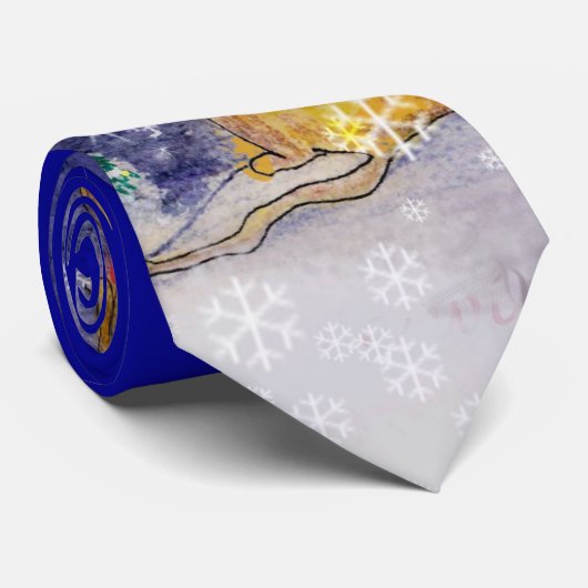 De kerstmis van het dier stropdas (Opgerold)