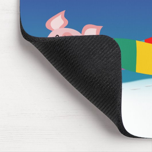 De kerstmousepad van Little Pig Muismat (Hoek)