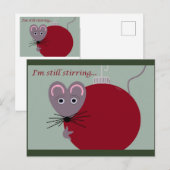 De kerstmuis met versiering is nog steeds roerend briefkaart (Voorkant / Achterkant)