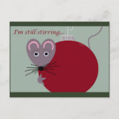 De kerstmuis met versiering is nog steeds roerend briefkaart (Voorkant)
