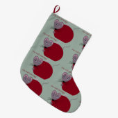 De kerstmuis met versiering is nog steeds roerend grote kerstsok (Voorkant (Hangend))
