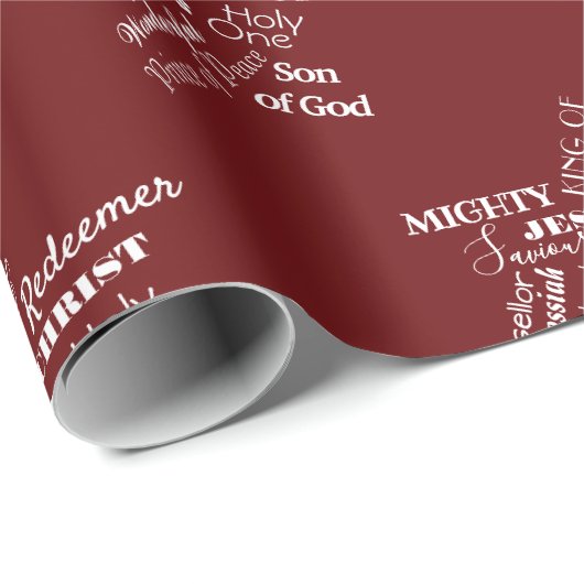 De kerstnaam van Jezus Wrapping Paper Cadeaupapier (Rol Hoek)
