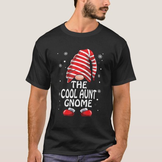 De kerstpaja van de tante Gnome Matching Family T-shirt (Voorkant)