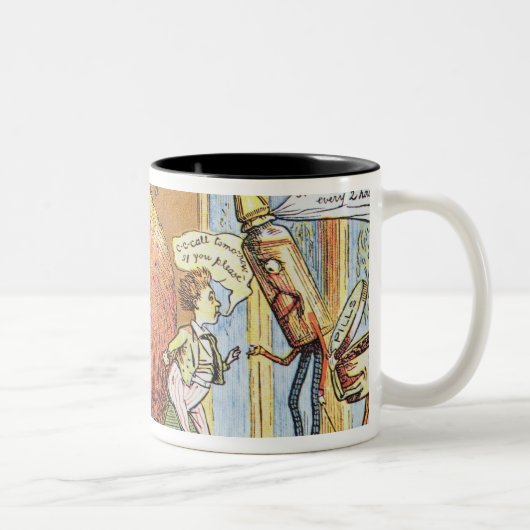 De kerstpodding tweekleurige koffiemok (Rechts)