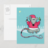 De kerstrat in het Santa Suit Feestdagenkaart (Voorkant / Achterkant)