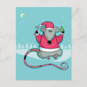 De kerstrat in het Santa Suit Feestdagenkaart (Voorkant)