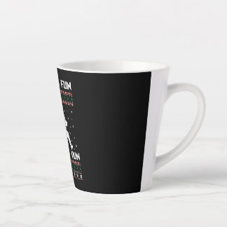 De kerstrun, wat leuk is het om te rennen latte mok