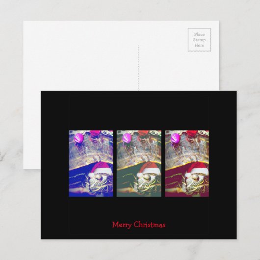 De kerstschildpad vermoorden feestdagenkaart (Voorkant / Achterkant)