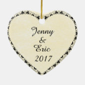 De kerstsierbeker van de paar keramisch ornament (Achterkant)