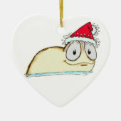 De kerstslug keramisch ornament (Voorkant)