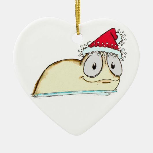 De kerstslug keramisch ornament (Voorkant)