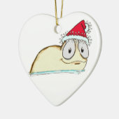 De kerstslug keramisch ornament (Links)