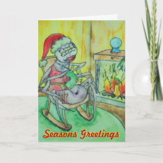 De kerstspin feestdagen kaart