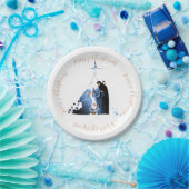 De kerststal & kerstgroet papieren bordje (Feest)