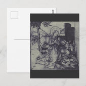 De Kerststal Stark Ink Art Briefkaart (Voorkant / Achterkant)