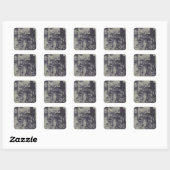 De Kerststal Stark Ink Art Vierkante Sticker (Vel)