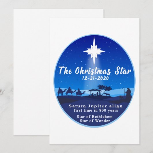 De kerstster feestdagenkaart (Voorkant / Achterkant)