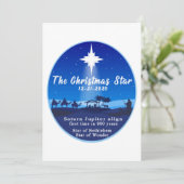 De kerstster feestdagenkaart (Staand voorkant)